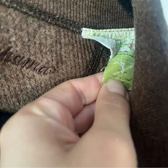 Tommy Bahama Flipsider 1/4 Zip Sweatshirt Mens Medium Brown Reversible Beach - Picture 3 of 5